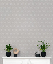 Load image into Gallery viewer, Retro Pop Wallpaper • Geometric • Light Grey • Insitu
