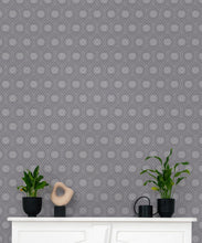 Load image into Gallery viewer, Retro Pop Wallpaper • Geometric • Mid Grey • Insitu