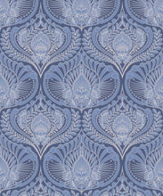Load image into Gallery viewer, Baroque Fusion Wallpaper • Ornate Luxurious • Blue • Swatch