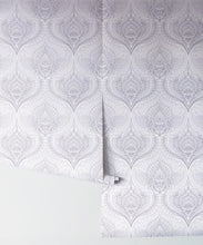 Load image into Gallery viewer, Baroque Fusion Wallpaper • Ornate Luxurious • Grey Reverse • Rolls