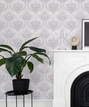 Load image into Gallery viewer, Baroque Fusion Wallpaper • Ornate Luxurious • Grey Reverse • Insitu