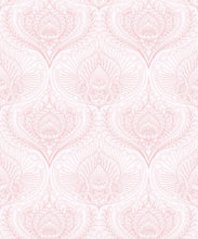 Load image into Gallery viewer, Baroque Fusion Wallpaper • Ornate Luxurious • Pink Reverse • Swatch