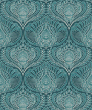 Load image into Gallery viewer, Baroque Fusion Wallpaper • Ornate Luxurious • Teal • Swatch