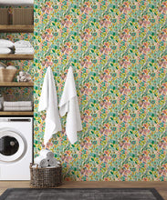 Load image into Gallery viewer, Jardin Aux Mille Fleurs • Colorful Bold Floral Wallpaper • Kitty McCall • Insitu