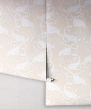 Load image into Gallery viewer, Birds on Vines Wallpaper • Beige • Rolls