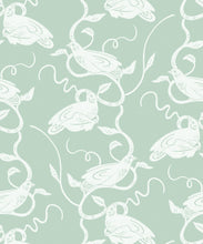 Load image into Gallery viewer, Birds on Vines Wallpaper • Olive • Swatch