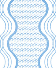 Load image into Gallery viewer, Wavy Lines Wallpaper • Blue • Swatch