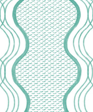 Load image into Gallery viewer, Wavy Lines Wallpaper • Green • Swatch