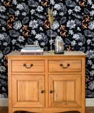 Load image into Gallery viewer, Golden Koi Wallpaper • Black • Insitu