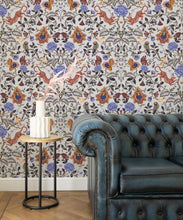 Load image into Gallery viewer, Playful Tiger Wallpaper • Grey • Insitu