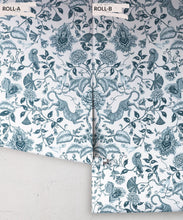 Load image into Gallery viewer, Playful Tiger Wallpaper • Silver Blue • Rolls