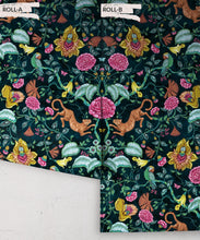 Load image into Gallery viewer, Playful Tiger Wallpaper • Teal • Rolls