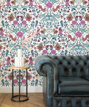 Load image into Gallery viewer, Playful Tiger Wallpaper • White • Insitu