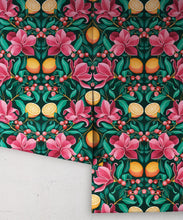 Load image into Gallery viewer, Lemons &amp; Magnolia Wallpaper • Ruby &amp; Emerald • Rolls