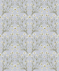 Wallpaper Republic - Floral Emporium Collection - Daisy Damask - Dusty Blue - Swatch