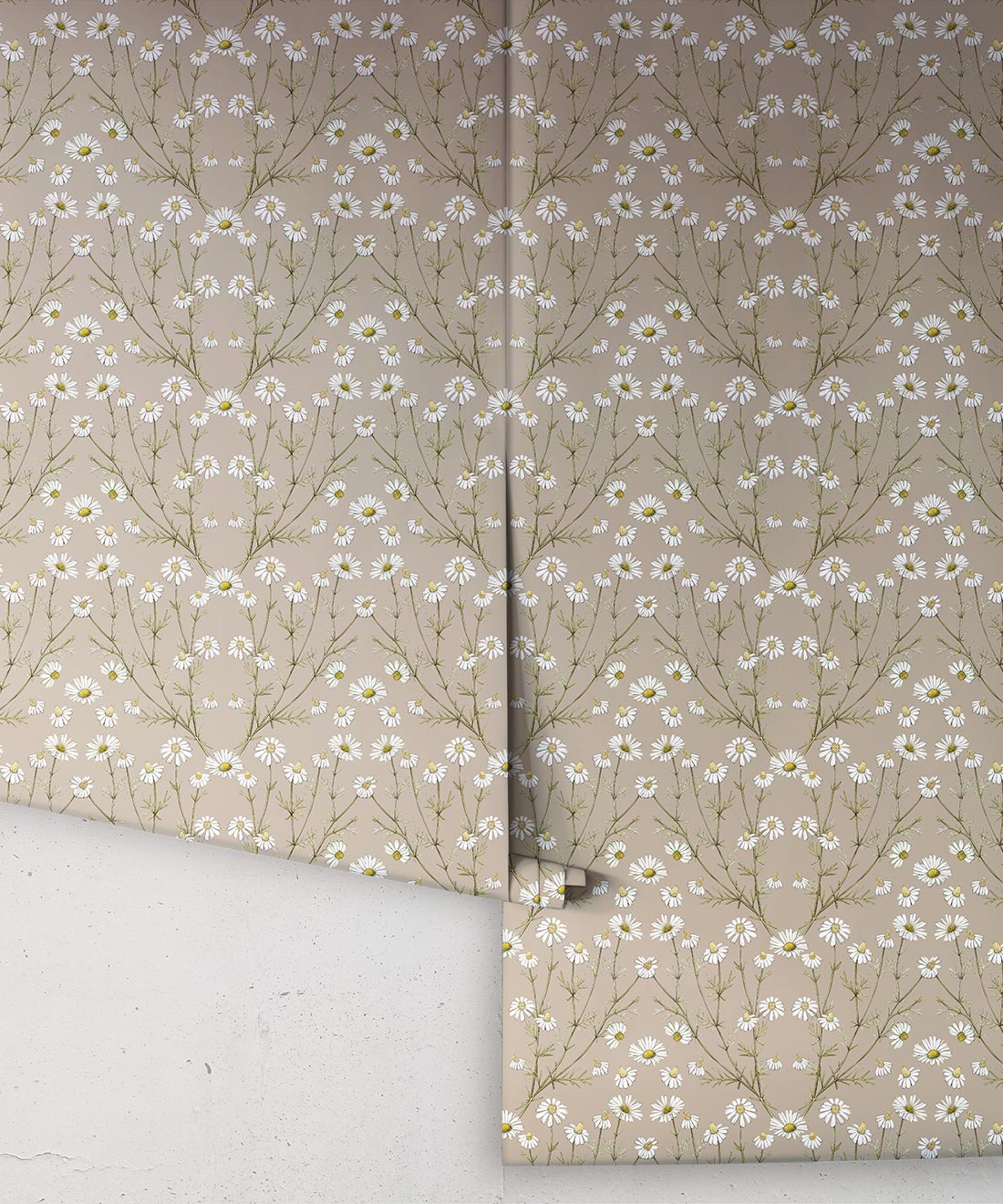 Wallpaper Republic - Floral Emporium Collection - Daisy Damask - Linen - Roll