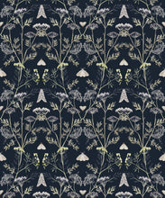 Load image into Gallery viewer, Wallpaper Republic - Floral Emporium Collection - Queen Anne’s Lace - Navy - Swatch
