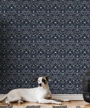 Load image into Gallery viewer, Wallpaper Republic - Floral Emporium Collection - Queen Anne’s Lace - Sapphire - Insitu