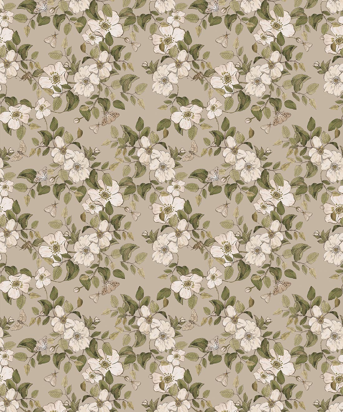 Wallpaper Republic - Floral Emporium Collection - Sweet Brair - Linen - Swatch