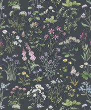 Load image into Gallery viewer, Wallpaper Republic - Floral Emporium Collection - Wild Meadow - Charcoal - Swatch