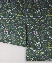 Load image into Gallery viewer, Wallpaper Republic - Floral Emporium Collection - Wild Meadow - Dark Green - Roll