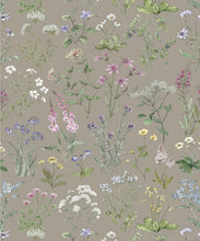 Load image into Gallery viewer, Wallpaper Republic - Floral Emporium Collection - Wild Meadow - French Grey - Swatch