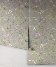Load image into Gallery viewer, Wallpaper Republic - Floral Emporium Collection - Wild Meadow - French Grey - Roll