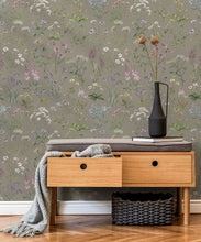 Load image into Gallery viewer, Wallpaper Republic - Floral Emporium Collection - Wild Meadow - French Grey - Insitu