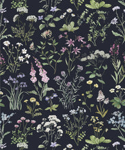 Load image into Gallery viewer, Wallpaper Republic - Floral Emporium Collection - Wild Meadow - Navy - Swatch