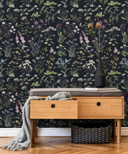 Load image into Gallery viewer, Wallpaper Republic - Floral Emporium Collection - Wild Meadow - Navy - Insitu