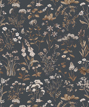 Load image into Gallery viewer, Wallpaper Republic - Floral Emporium Collection - Meadows Antique - Charcoal - Swatch