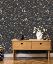Load image into Gallery viewer, Wallpaper Republic - Floral Emporium Collection - Meadows Antique - Charcoal - Insitu