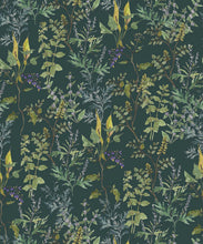 Load image into Gallery viewer, Wallpaper Republic - Floral Emporium Collection - Woodland Floral - Green - Swatch