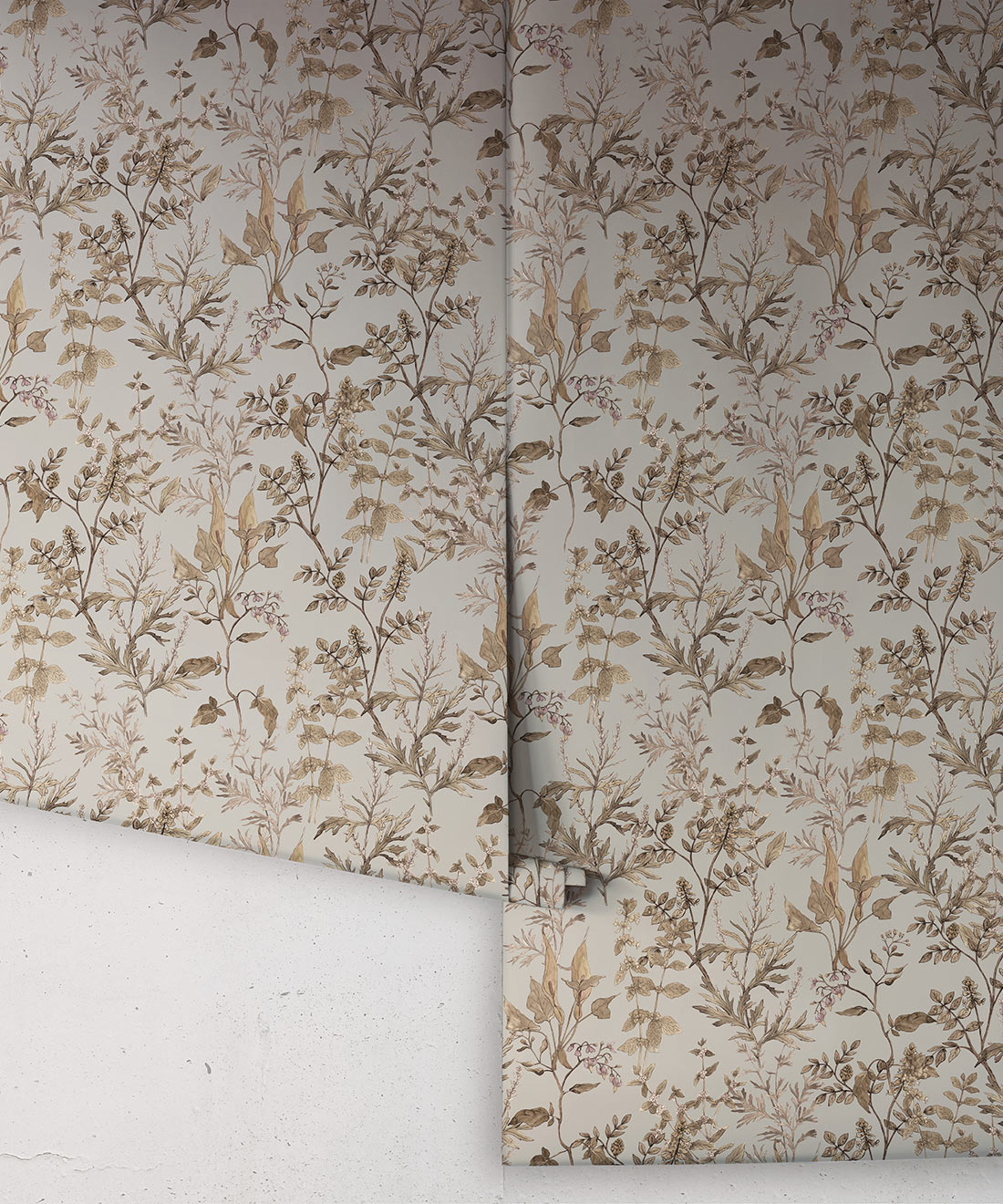 Wallpaper Republic - Floral Emporium Collection - Antique Botanica - Antique Grey - Roll