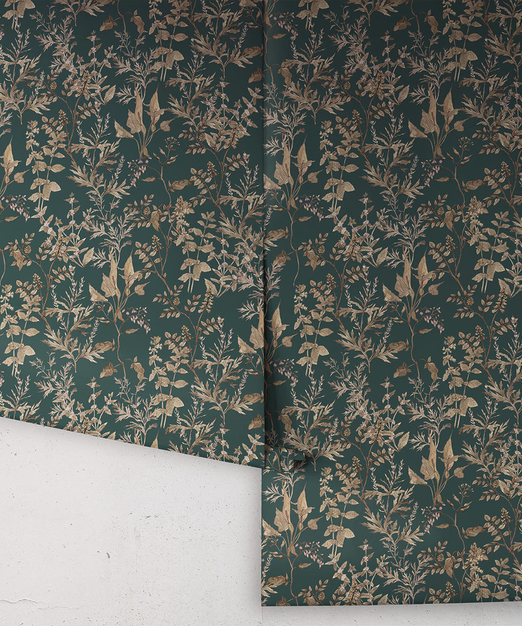 Wallpaper Republic - Floral Emporium Collection - Antique Botanica - Green - Roll
