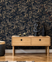Load image into Gallery viewer, Wallpaper Republic - Floral Emporium Collection - Antique Botanica - Navy - Insitu
