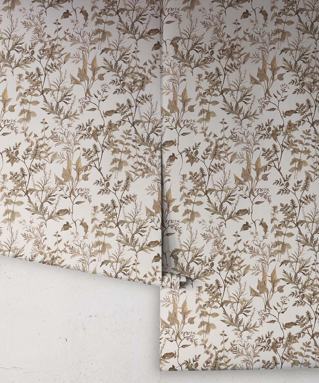 Wallpaper Republic - Floral Emporium Collection - Antique Botanica - Stone - Roll