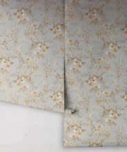 Load image into Gallery viewer, Wallpaper Republic - Floral Emporium Collection - Belle Fleur - Dusty Blue - Roll