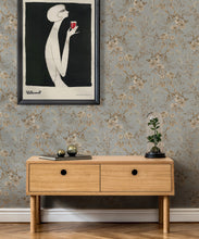 Load image into Gallery viewer, Wallpaper Republic - Floral Emporium Collection - Belle Fleur - Dusty Blue - Insitu
