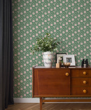 Load image into Gallery viewer, Meadow Dreams Wallpaper - Wallpaper Republic - Colorway: Forest - Insitu