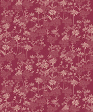 Load image into Gallery viewer, London Street Flowers Wallpaper - Wallpaper Republic - Colorway: Burgundy - Swatch