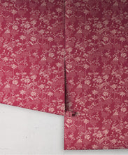 Load image into Gallery viewer, London Street Flowers Wallpaper - Wallpaper Republic - Colorway: Burgundy - Roll