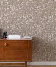 Load image into Gallery viewer, London Street Flowers Wallpaper - Wallpaper Republic - Colorway: Earth - Insitu