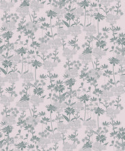 Load image into Gallery viewer, London Street Flowers Wallpaper - Wallpaper Republic - Colorway: Moss - Swatch
