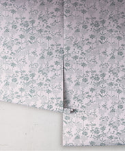 Load image into Gallery viewer, London Street Flowers Wallpaper - Wallpaper Republic - Colorway: Moss - Roll
