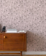 Load image into Gallery viewer, London Street Flowers Wallpaper - Wallpaper Republic - Colorway: Pink - Insitu