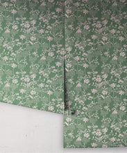 Load image into Gallery viewer, London Street Flowers Wallpaper - Wallpaper Republic - Colorway: Olive - Roll