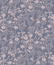 Load image into Gallery viewer, London Street Flowers Wallpaper - Wallpaper Republic - Colorway: Steel Blue - Swatch