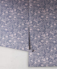 Load image into Gallery viewer, London Street Flowers Wallpaper - Wallpaper Republic - Colorway: Steel Blue - Roll