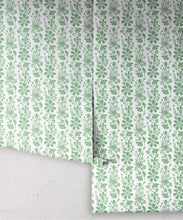 Load image into Gallery viewer, In The Bloom Collection - Wallpaper Republic - Corsage Wallpaper - Colorway: Pear Green - Roll